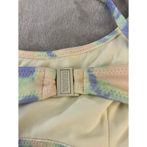 Triangl Bikini Top Swim Vacation Pastel Tie Dye Size Medium - Picture 4 of 7
